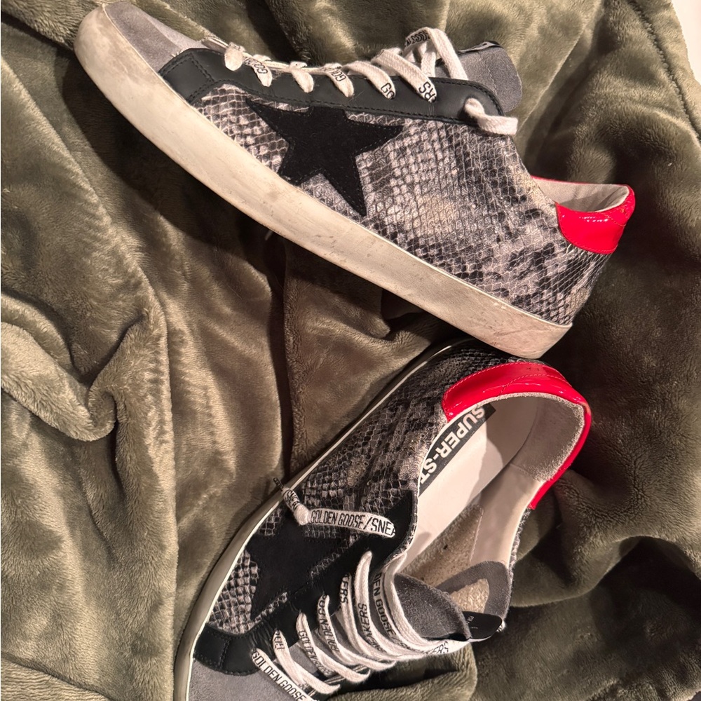 Golden Goose Snake Print Sneakers